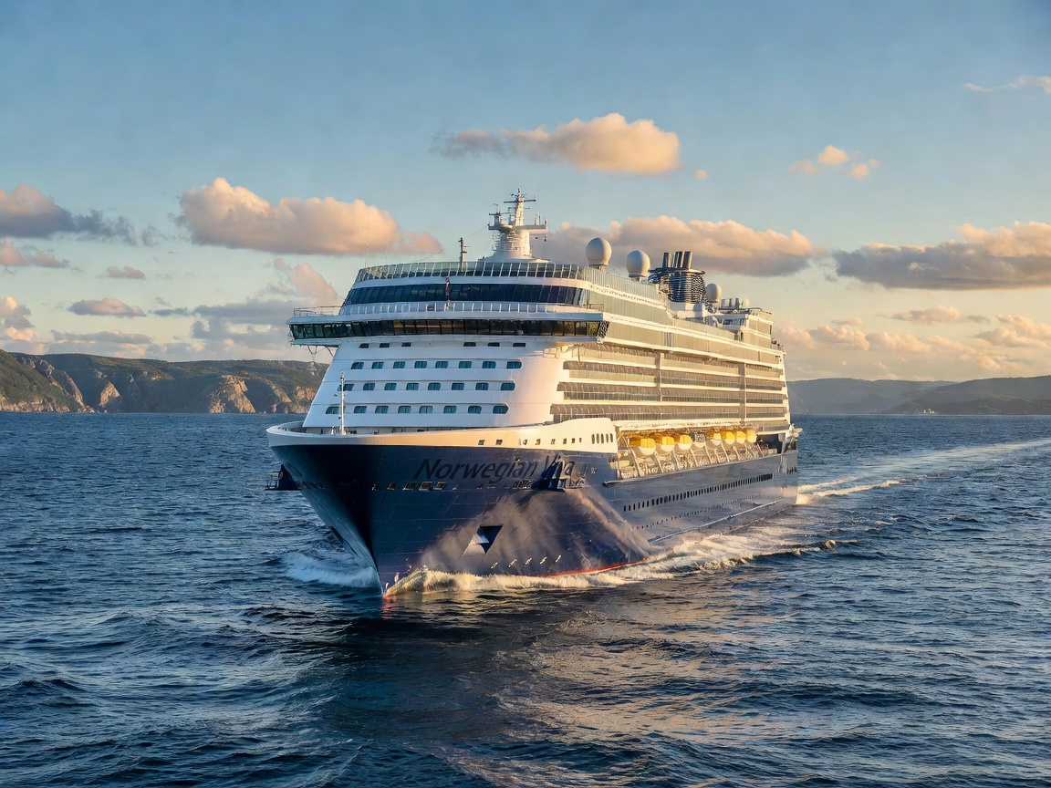 Norwegian Viva cruise ship ocean sailing in Europe